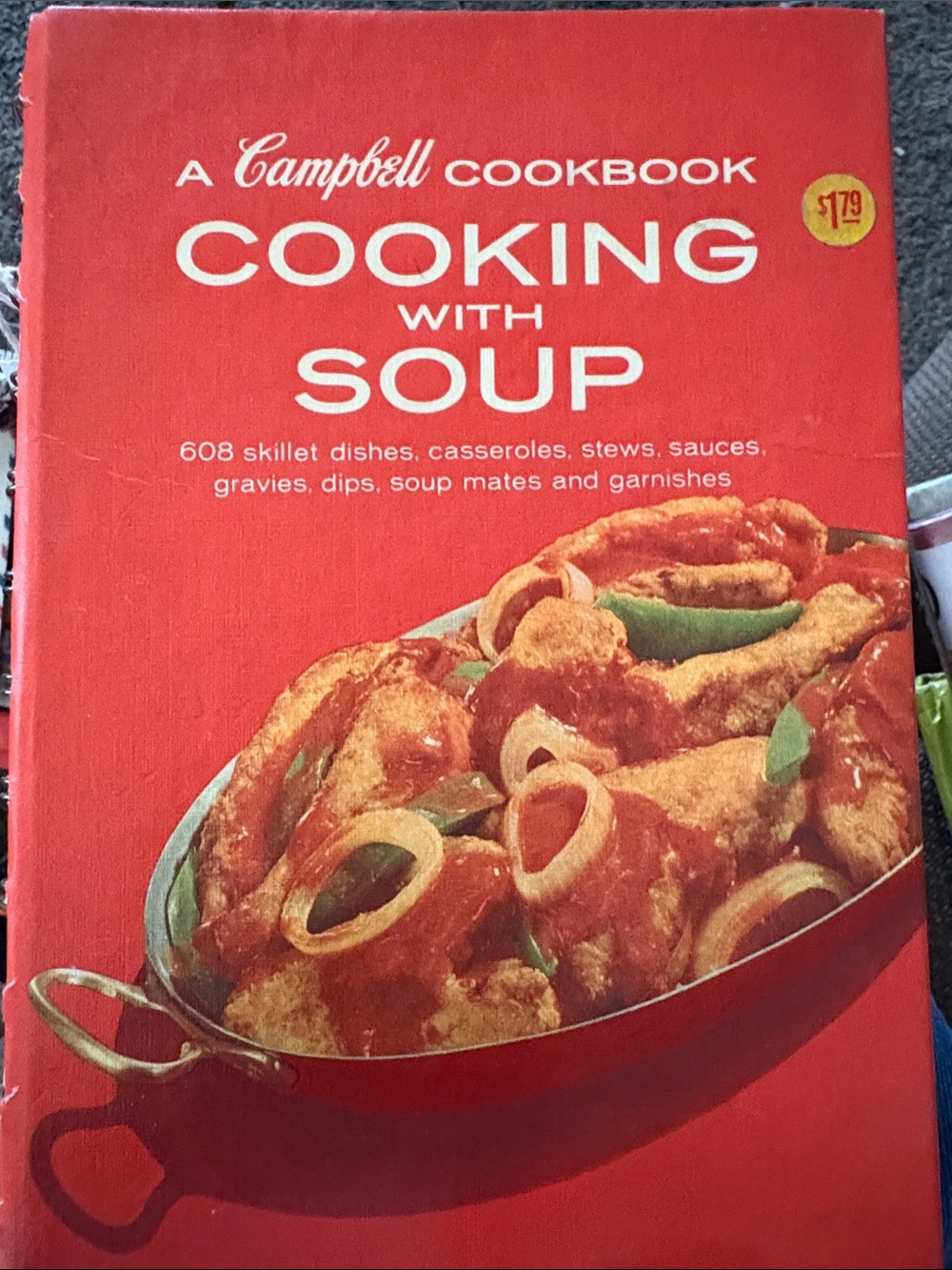 VINTAGE 1974 GREAT CONDITION CAMPBELL’S Cooking with Soup Cookbook - Red